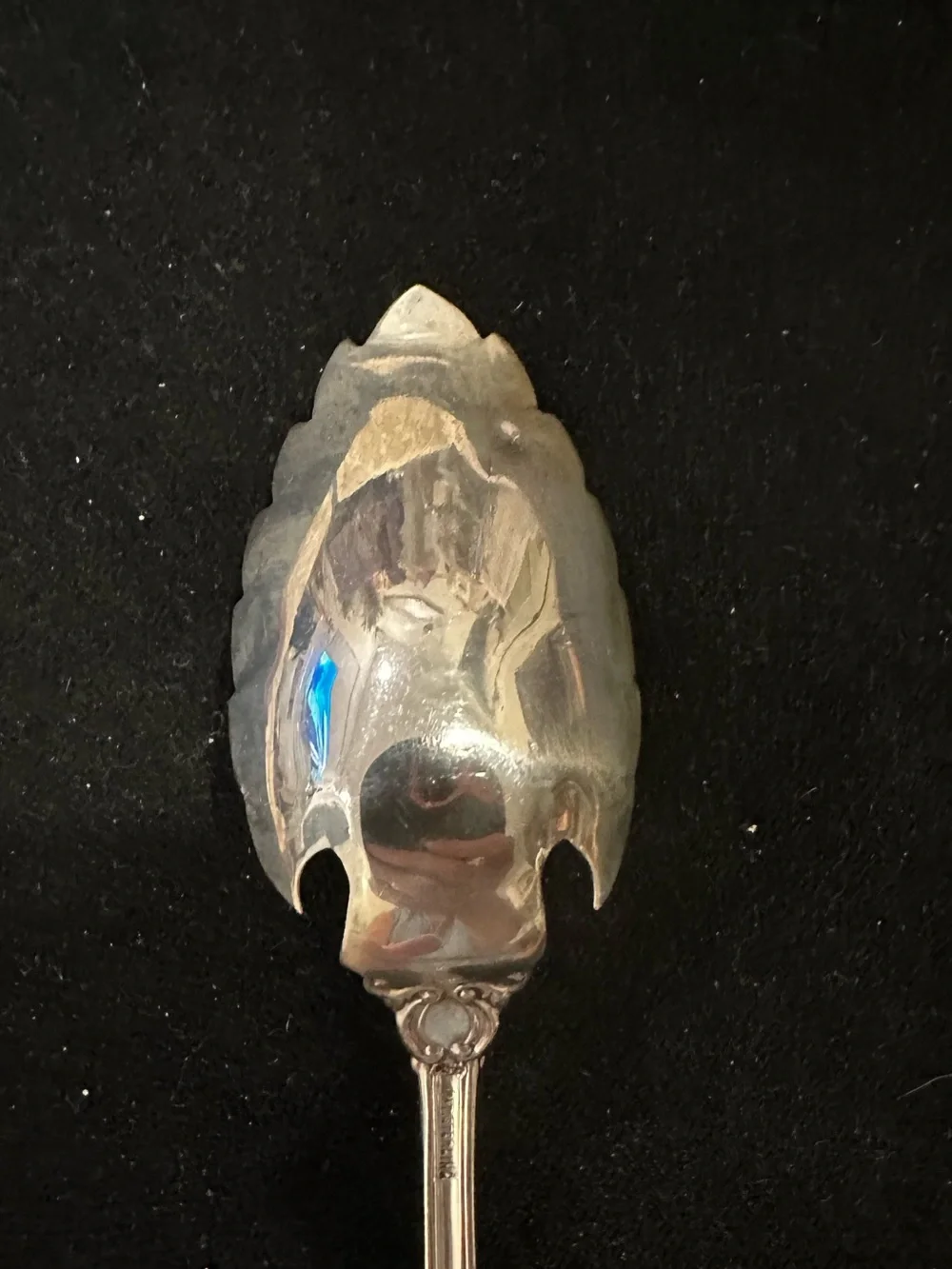 Rare & Elegant Antique SIMPSON HALL & MILLER 925 Sterling Silver Serving Spoon